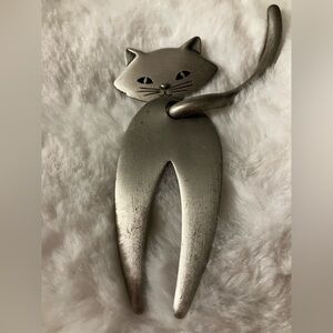 Large Vintage Cat Pin